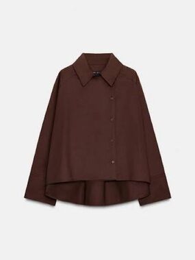 Brown Oversized shirt from Zara